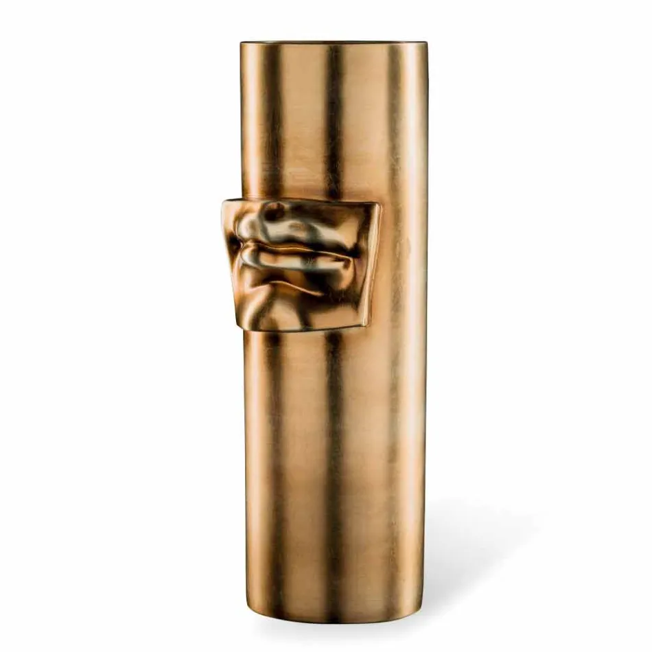 مزهرية زخرفية طويلة من السيراميك الملون مصنوعة يدويًا في إيطاليا - مونتي Viadurini