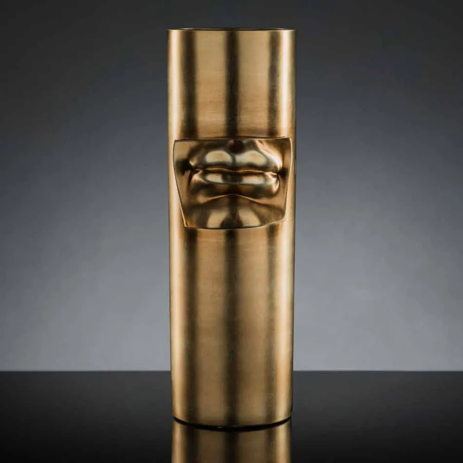 مزهرية زخرفية طويلة من السيراميك الملون مصنوعة يدويًا في إيطاليا - مونتي Viadurini