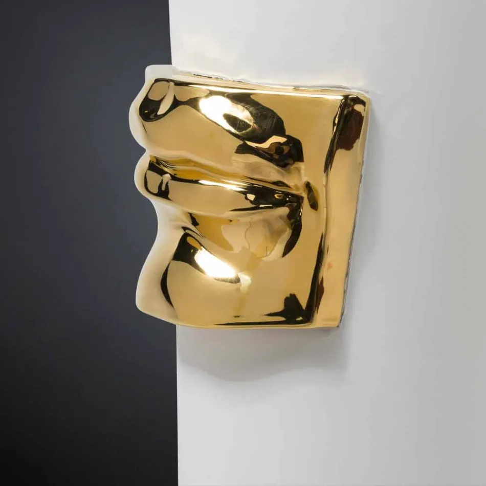 مزهرية زخرفية طويلة من السيراميك الملون مصنوعة يدويًا في إيطاليا - مونتي Viadurini