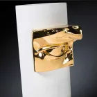 مزهرية طويلة من السيراميك الأبيض بتفاصيل ملونة مصنوعة في إيطاليا - مونتي Viadurini