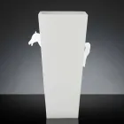 مزهرية داخلية طويلة من السيراميك الأبيض مصنوعة يدويًا في إيطاليا - جاكي Viadurini