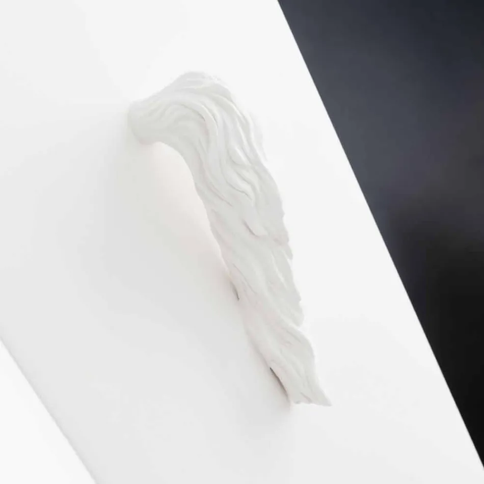 مزهرية داخلية طويلة من السيراميك الأبيض مصنوعة يدويًا في إيطاليا - جاكي Viadurini