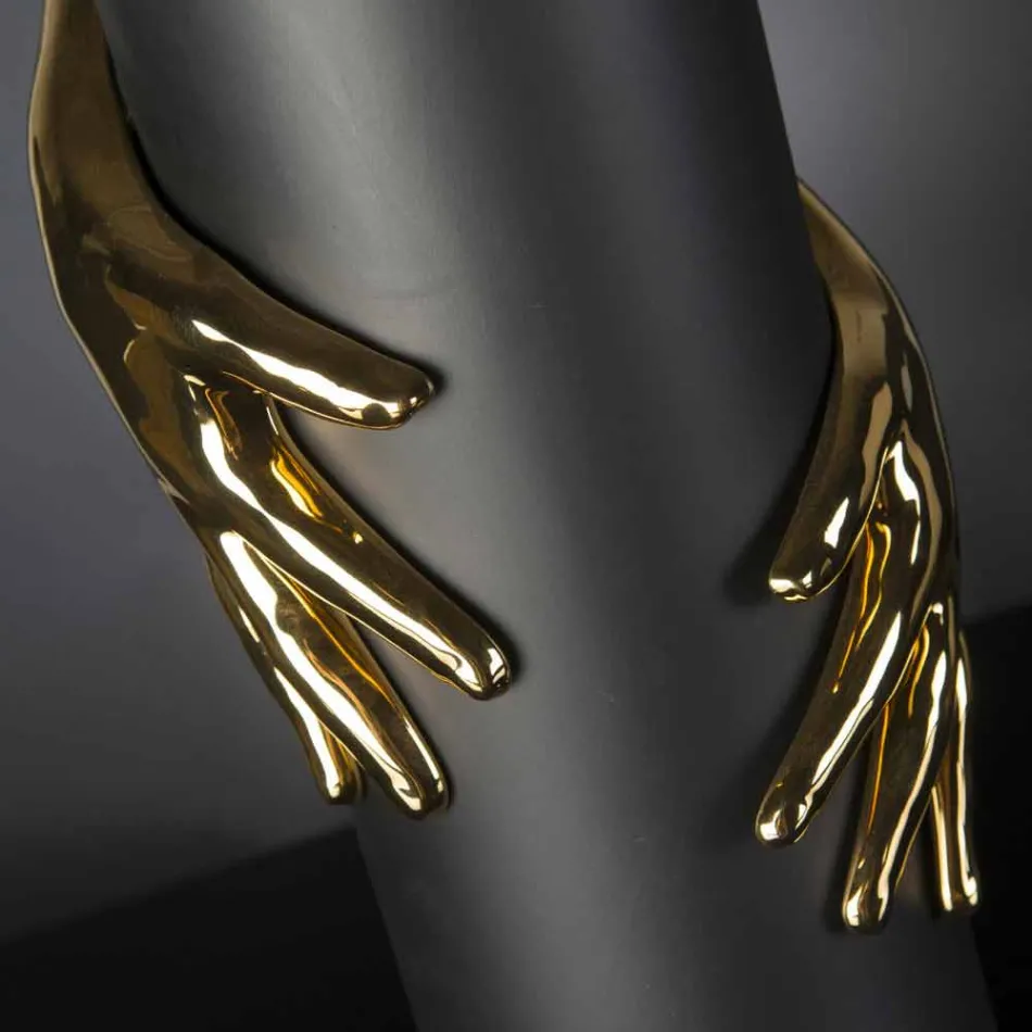 مزهرية سيراميك داخلية طويلة مصنوعة يدويًا في إيطاليا - مونتي Viadurini