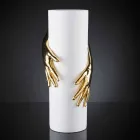 مزهرية سيراميك داخلية طويلة مصنوعة يدويًا في إيطاليا - مونتي Viadurini