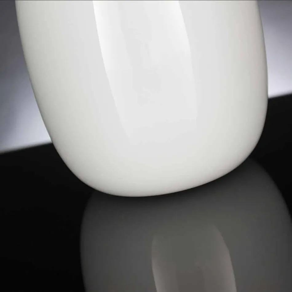 مزهرية زجاجية لامعة بيضاء أو رمادية مصنوعة يدويًا في إيطاليا - ماليندي Viadurini