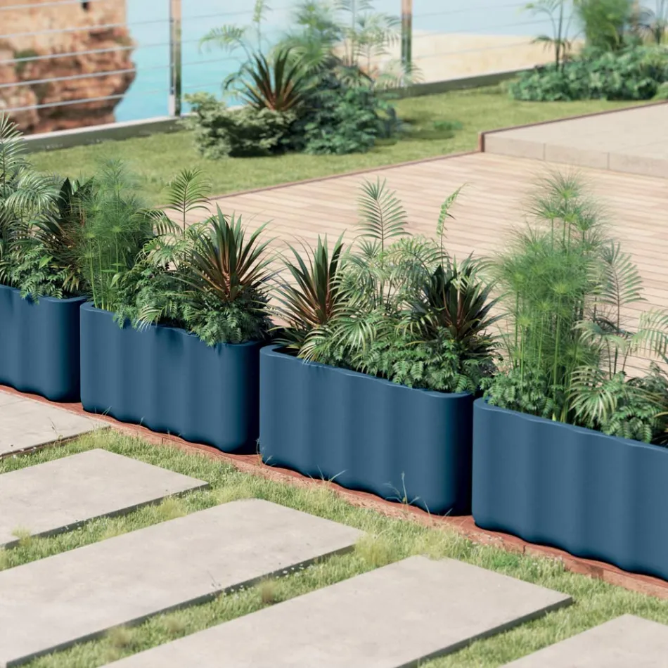 مزهرية خارجية من البولي إيثيلين الملون مصنوعة في إيطاليا - فوضوي Viadurini