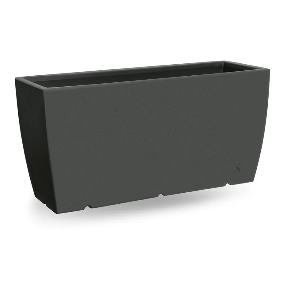 مزهرية خارجية مستطيلة من البولي إيثيلين، صنع في إيطاليا - ألبارون Viadurini