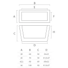 مزهرية خارجية مستطيلة من البولي إيثيلين، صنع في إيطاليا - ألبارون Viadurini