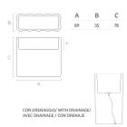 وعاء حديقة مشرق من البولي إيثيلين الأبيض صنع في إيطاليا - كريزيا Viadurini