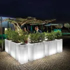 وعاء حديقة مشرق من البولي إيثيلين الأبيض صنع في إيطاليا - كريزيا Viadurini