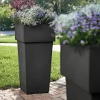 وعاء حديقة مربع من البولي إيثيلين الملون صنع في إيطاليا - فيدال Viadurini