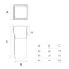 وعاء حديقة مربع من البولي إيثيلين الملون صنع في إيطاليا - فيدال Viadurini
