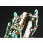 مزهرية داخلية مصنوعة يدويًا من الزجاج الملون مع أبو بريص، صنع في إيطاليا - جيكو Viadurini