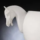 مزهرية داخلية من السيراميك الأبيض أو الذهب عيار 24 قيراطًا، مصنوعة يدويًا في إيطاليا - جاكي Viadurini