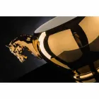 مزهرية داخلية من السيراميك الأبيض أو الذهب عيار 24 قيراطًا، مصنوعة يدويًا في إيطاليا - جاكي Viadurini