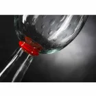 مزهرية داخلية من زجاج مورانو بتفاصيل حمراء، صنع في إيطاليا - كوبرنيكوس Viadurini