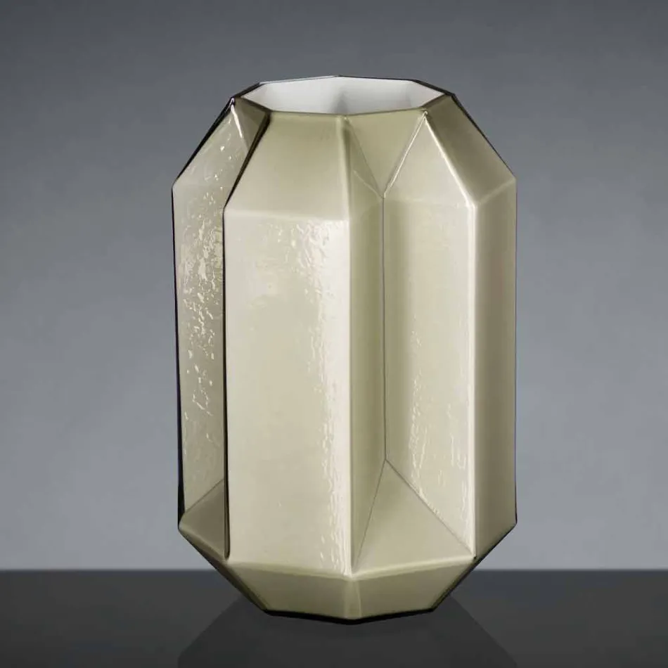 مزهرية داخلية من الزجاج المصقول مصنوعة يدويًا في إيطاليا - فلوك Viadurini