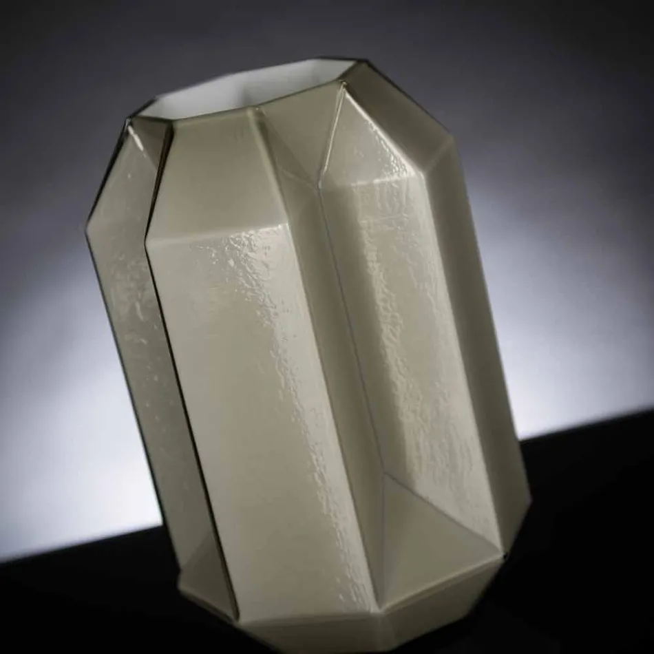 مزهرية داخلية من الزجاج المصقول مصنوعة يدويًا في إيطاليا - فلوك Viadurini