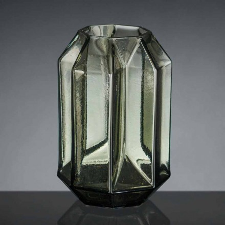 مزهرية داخلية من الزجاج المصقول مصنوعة يدويًا في إيطاليا - فلوك Viadurini