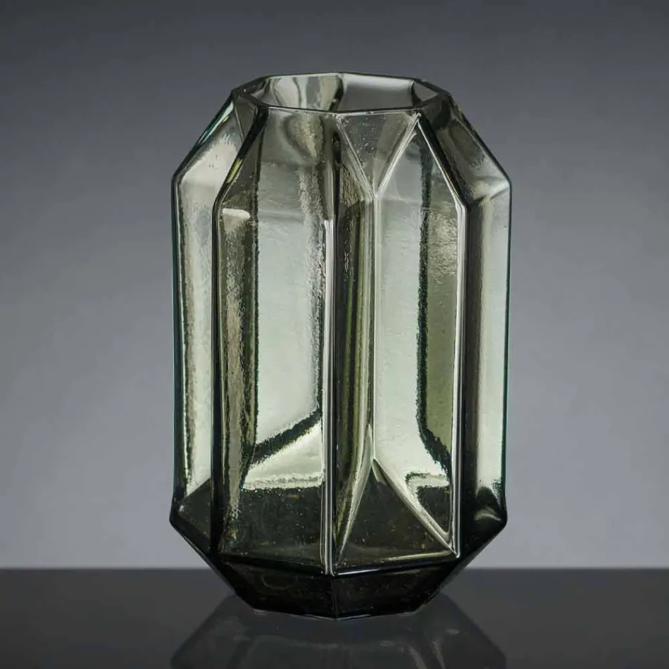 مزهرية داخلية من الزجاج المصقول مصنوعة يدويًا في إيطاليا - فلوك Viadurini