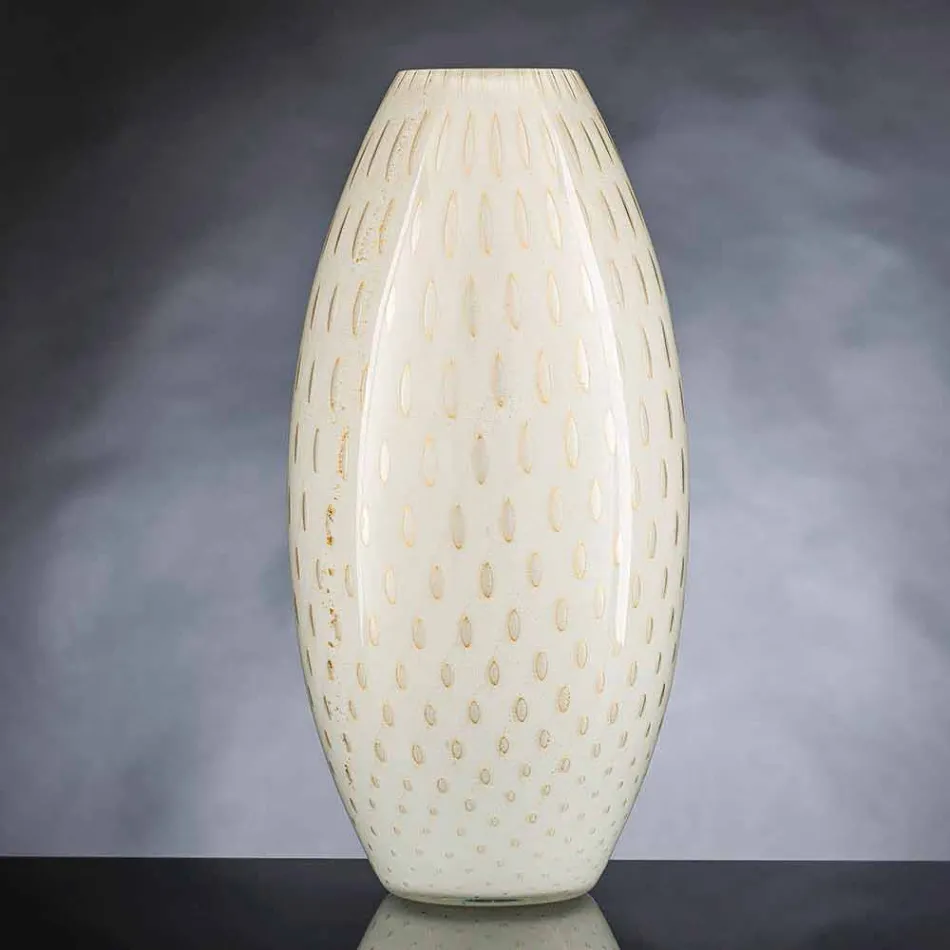 مزهرية داخلية من زجاج مورانو المنفوخ الملون، صنع في إيطاليا - أسبر Viadurini