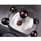 مزهرية دائرية داخلية من زجاج مورانو المنفوخ، صنع في إيطاليا - أستور Viadurini