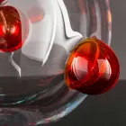 مزهرية دائرية داخلية من زجاج مورانو المنفوخ، صنع في إيطاليا - أستور Viadurini