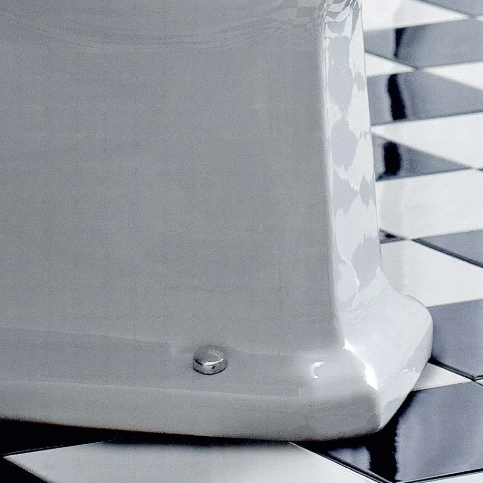 مزهرية أرضية بتصميم كلاسيكي، مثبتة على الحائط، مصنوعة من السيراميك الإيطالي - مروة Viadurini