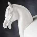 مزهرية مزخرفة مصنوعة يدويًا من السيراميك الأبيض أو الذهب عيار 24 قيراطًا، صنع في إيطاليا - جاكسي Viadurini