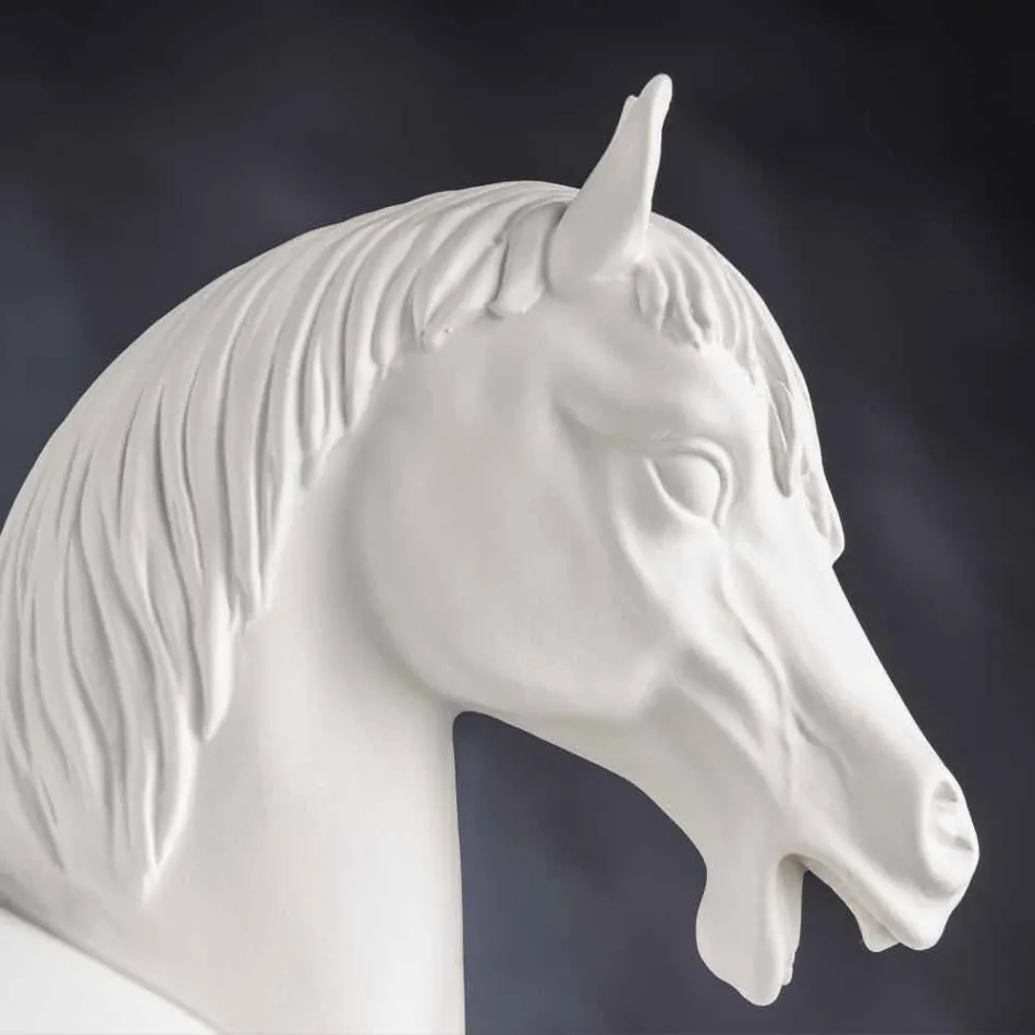 مزهرية مزخرفة مصنوعة يدويًا من السيراميك الأبيض أو الذهب عيار 24 قيراطًا، صنع في إيطاليا - جاكسي Viadurini