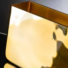 مزهرية مزخرفة مصنوعة يدويًا من الزجاج المنفوخ باللون الذهبي، صنع في إيطاليا - أفسس Viadurini