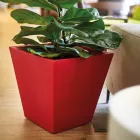 مزهرية ديكور داخلية من البولي إيثيلين الملون، صنع في إيطاليا - مينجو Viadurini