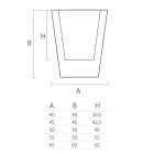 مزهرية ديكور داخلية من البولي إيثيلين الملون، صنع في إيطاليا - مينجو Viadurini