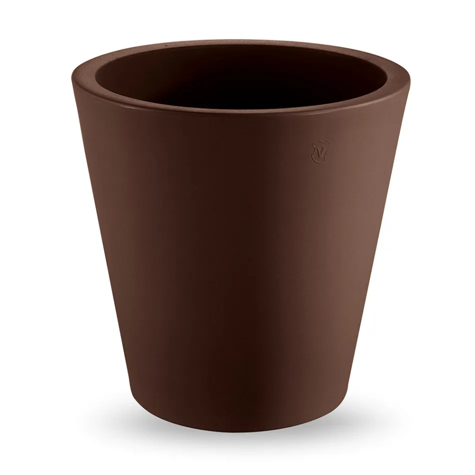 مزهرية دائرية ملونة من البولي إيثيلين مزخرفة، صنع في إيطاليا - منجو Viadurini