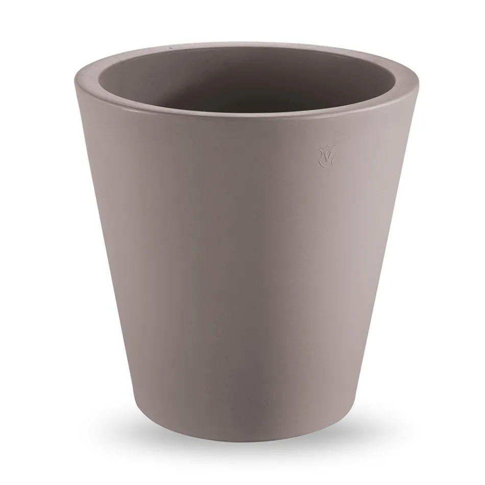 مزهرية دائرية ملونة من البولي إيثيلين مزخرفة، صنع في إيطاليا - منجو Viadurini