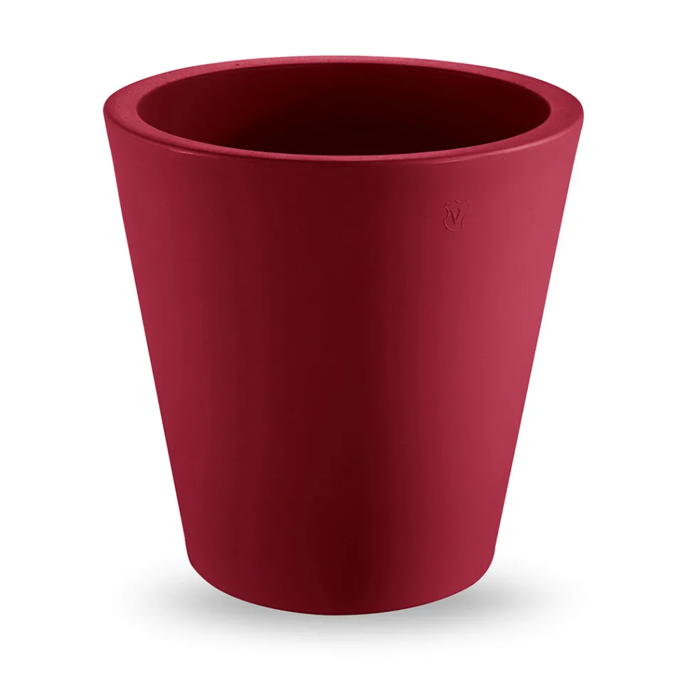 مزهرية دائرية ملونة من البولي إيثيلين مزخرفة، صنع في إيطاليا - منجو Viadurini