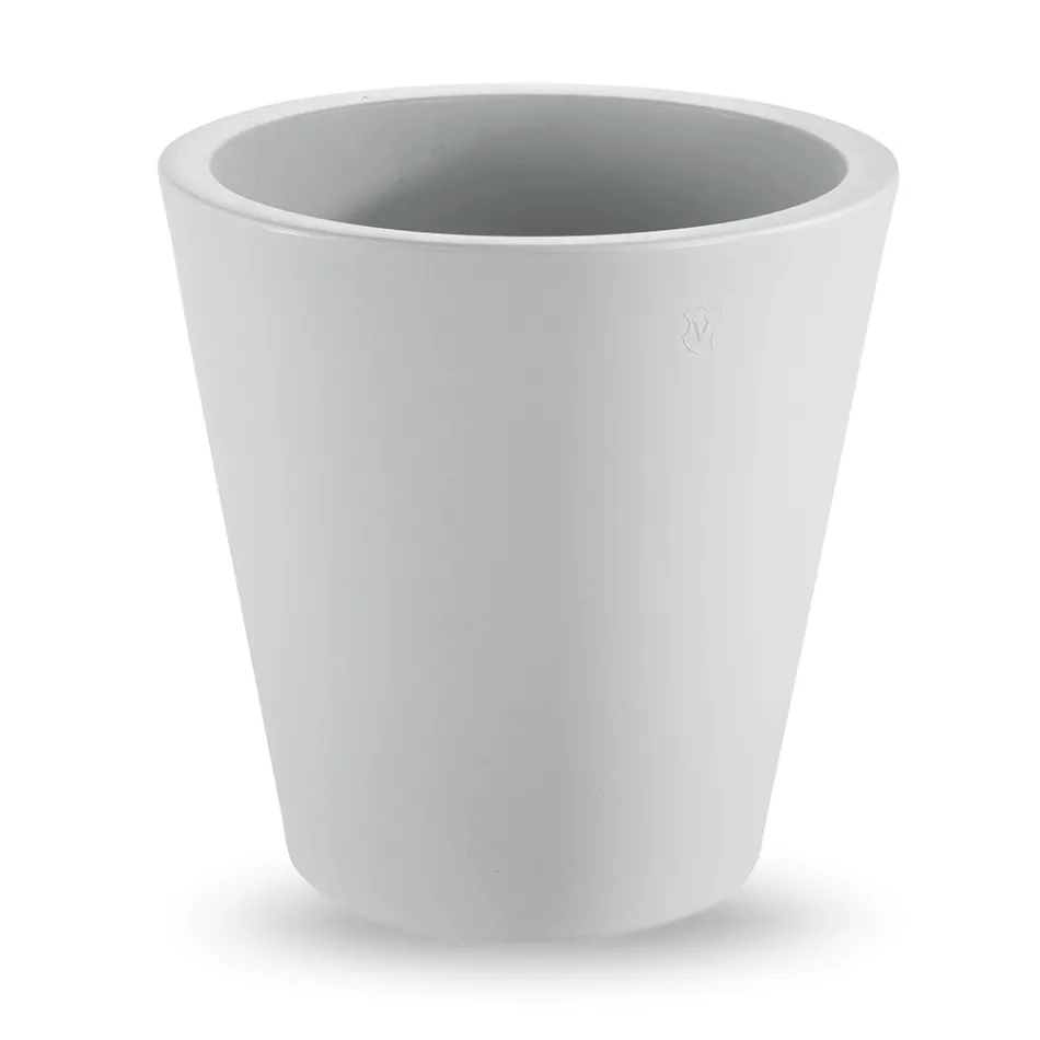 مزهرية دائرية ملونة من البولي إيثيلين مزخرفة، صنع في إيطاليا - منجو Viadurini