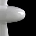 مزهرية زخرفية حديثة من السيراميك الأبيض مصنوعة يدويًا في إيطاليا - توليبو Viadurini