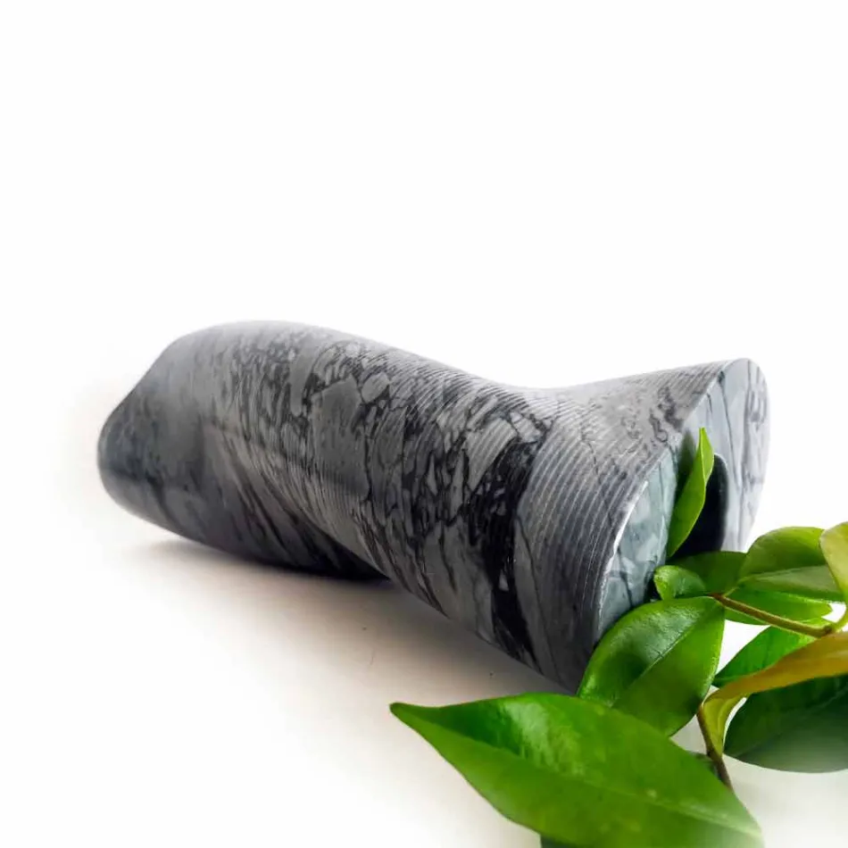 مزهرية زخرفية حديثة من رخام بارديجليو فيوريتو، صنع في إيطاليا - ديدو Viadurini