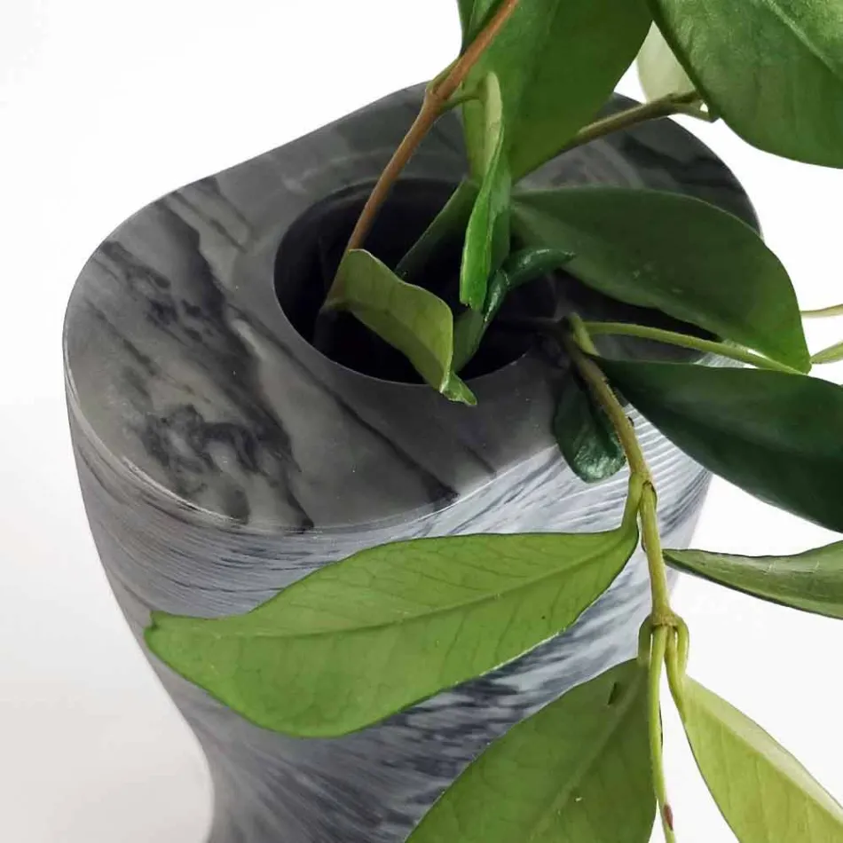 مزهرية زخرفية حديثة من رخام بارديجليو فيوريتو، صنع في إيطاليا - ديدو Viadurini