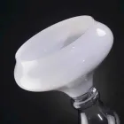 مزهرية زخرفية حديثة باللون الأبيض والزجاج الشفاف، صنع في إيطاليا - فولكانو Viadurini