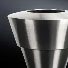 مزهرية ديكورية داخلية من الفولاذ الساتان، صنع في إيطاليا - جاردينو Viadurini