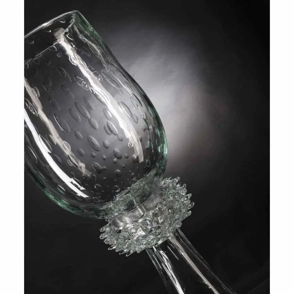 مزهرية داخلية أنيقة من زجاج مورانو المنفوخ، صنع في إيطاليا - كوبرنيكوس Viadurini
