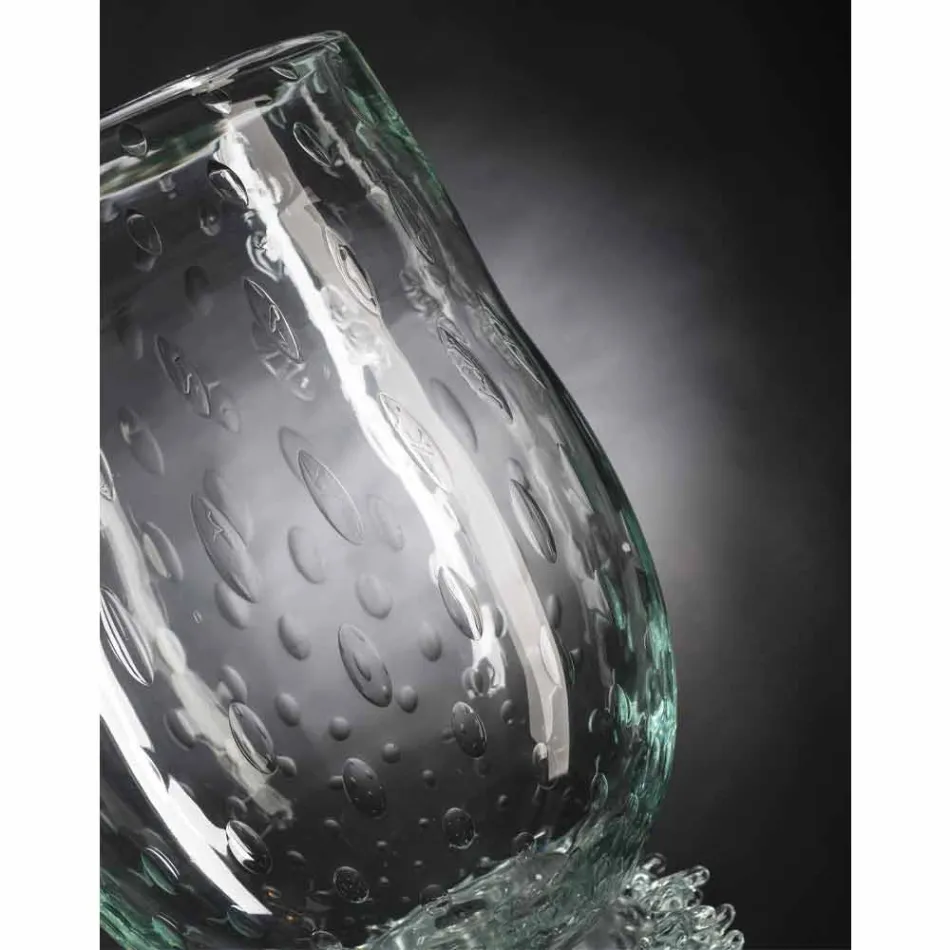 مزهرية داخلية أنيقة من زجاج مورانو المنفوخ، صنع في إيطاليا - كوبرنيكوس Viadurini