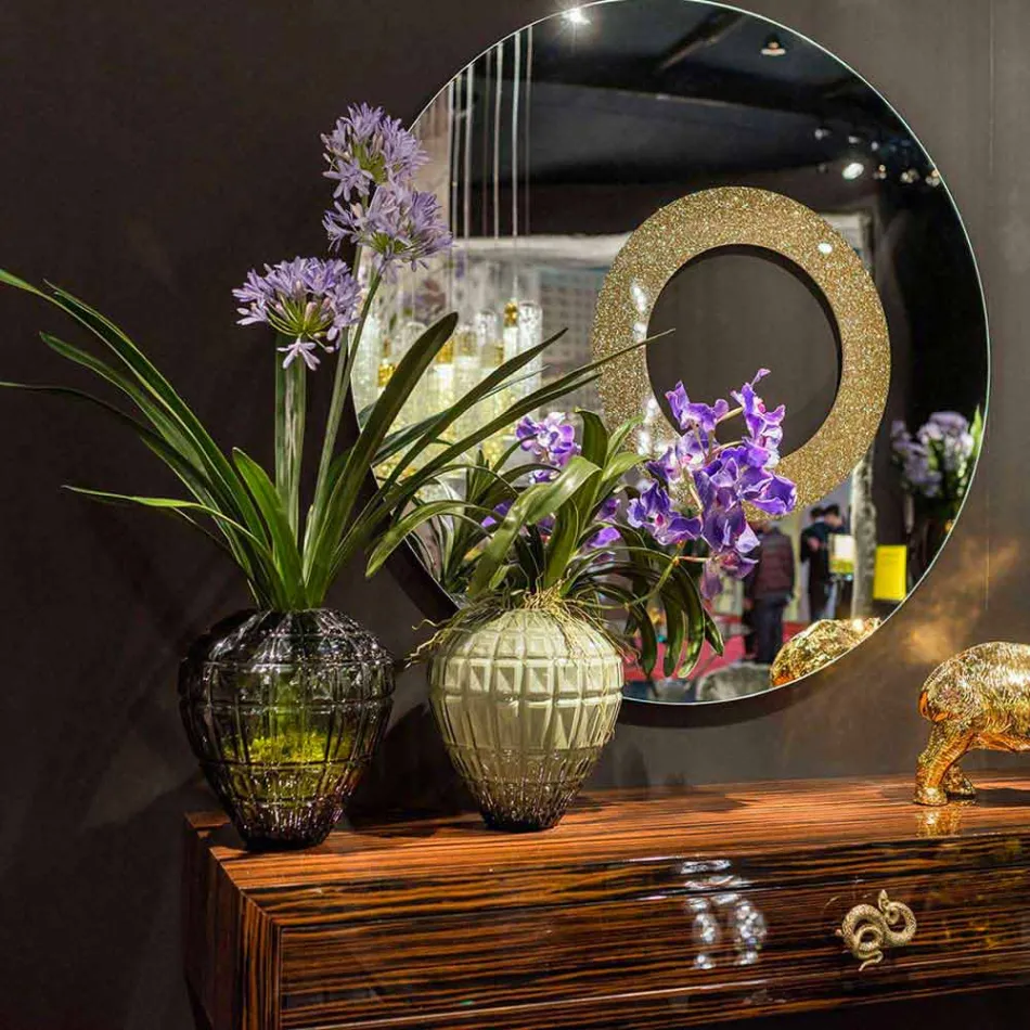 مزهرية زجاجية داخلية أنيقة مصنوعة في إيطاليا - كلارابيلا Viadurini