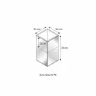 مزهرية وهيكل هندسي قائم بذاته من الخشب والفولاذ - غنّة Viadurini