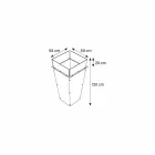 مزهرية زجاجية قائمة بذاتها وألواح قابلة للتبديل ثلاثية الأبعاد - جنة Viadurini