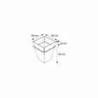 مزهرية زجاجية قائمة بذاتها وألواح قابلة للتبديل ثلاثية الأبعاد - جنة Viadurini