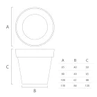 مزهرية خارجية كبيرة من البولي إيثيلين، 4 مقاسات، صنع في إيطاليا - إمبوريوم Viadurini