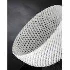 مزهرية سيراميك مصنوعة يدويًا بنسيج منسوج، صنع في إيطاليا - نابليون Viadurini